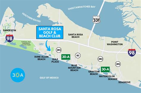 MAP Santa Rosa Beach Florida